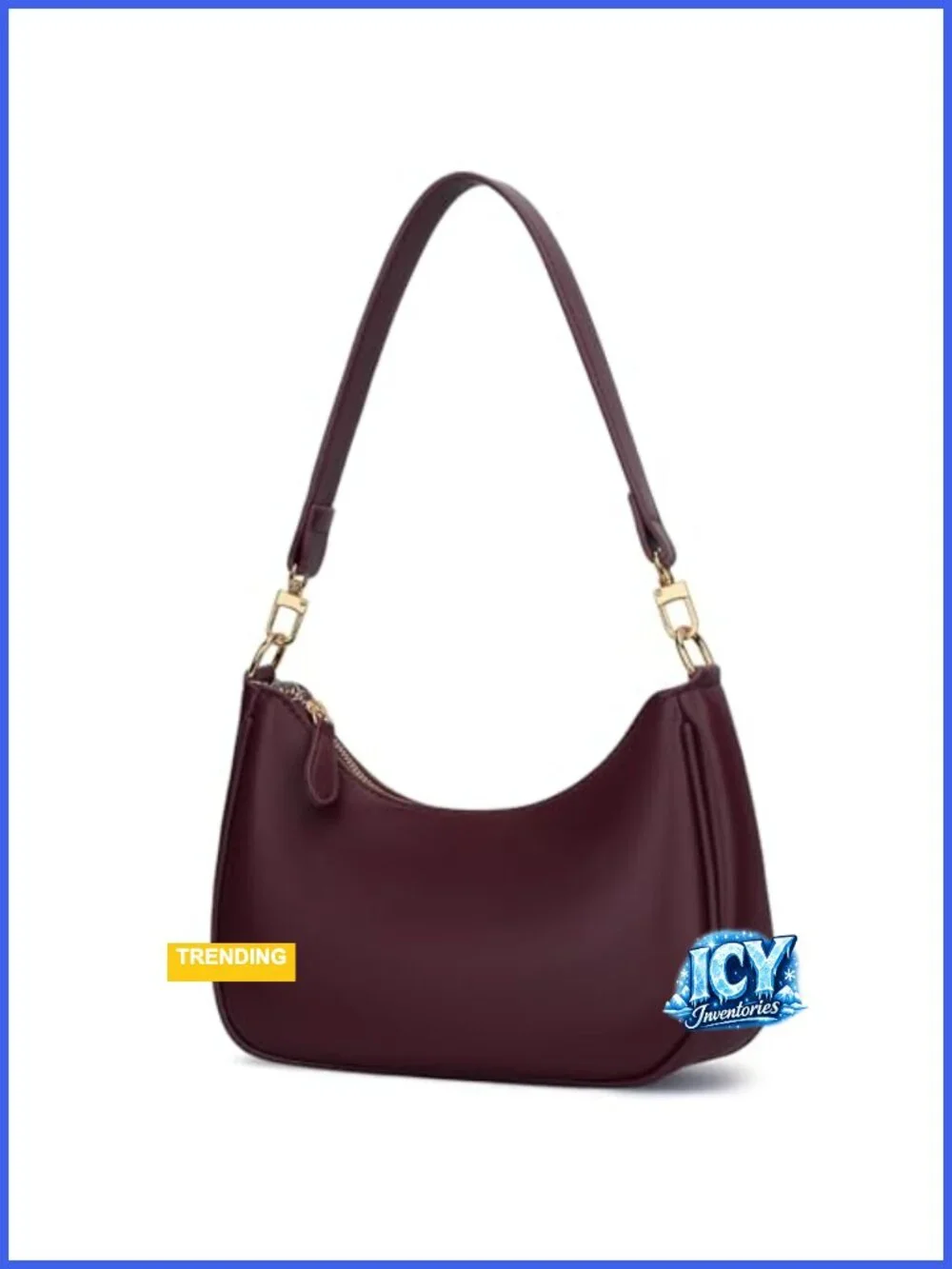 Vintage Hobo Shoulder Bag for Women, Retro PU Leather Underarm Purse with Chain
